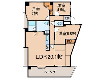 間取図 カスタリア阿倍野