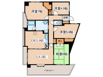 間取図 カスタリア阿倍野