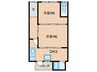 高羽町戸建 2DKの間取り
