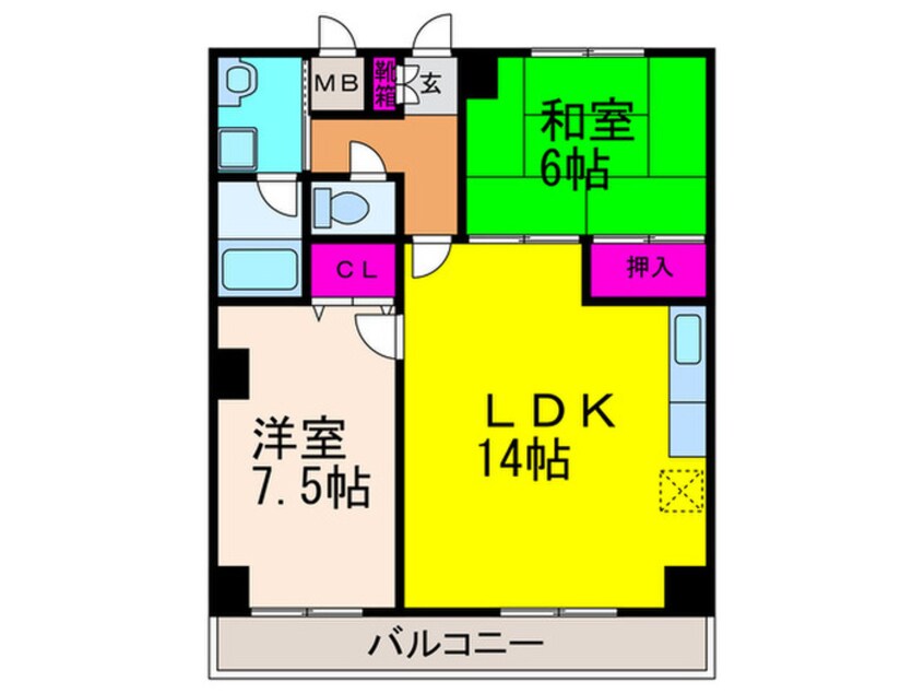 間取図 グランミュゼ明野