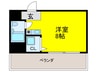 モンテベルデ北田辺（２・３Ｆ） 1Rの間取り