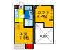 ヴィレッタ若江岩田 1Rの間取り