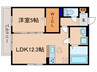 BRANSIA目川 1LDKの間取り