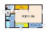 メープルヒル 1Rの間取り