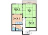 村上マンション 3DKの間取り