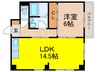 村上マンション 1LDKの間取り