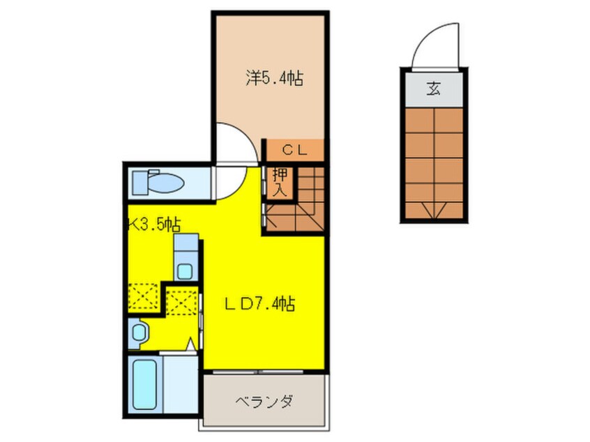 間取図 ジャルダン　ブルーⅠ