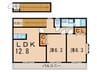 ピュア花住Ｂ棟 2LDKの間取り