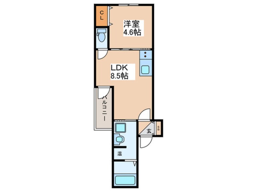 間取図 シャルム南巽