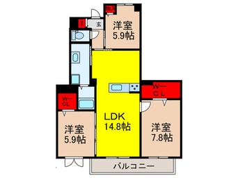 間取図 シャーメゾン桃李