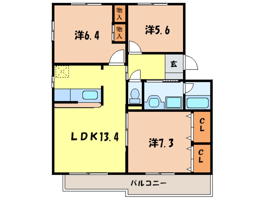 間取図 コ－ラル西宮