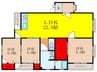 江川ハイツ 3LDKの間取り