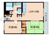 アビタシオン・コンフォ－ル 2LDKの間取り