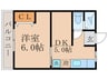 光マンション 1DKの間取り
