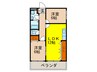 インペリアル中田 2LDKの間取り
