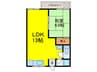 北山ハイツⅠ 1LDKの間取り