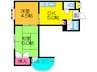 メゾン南町 2DKの間取り