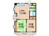 第二ミハマハイツ 2LDKの間取り