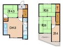 芦屋市朝日丘町貸家の間取図