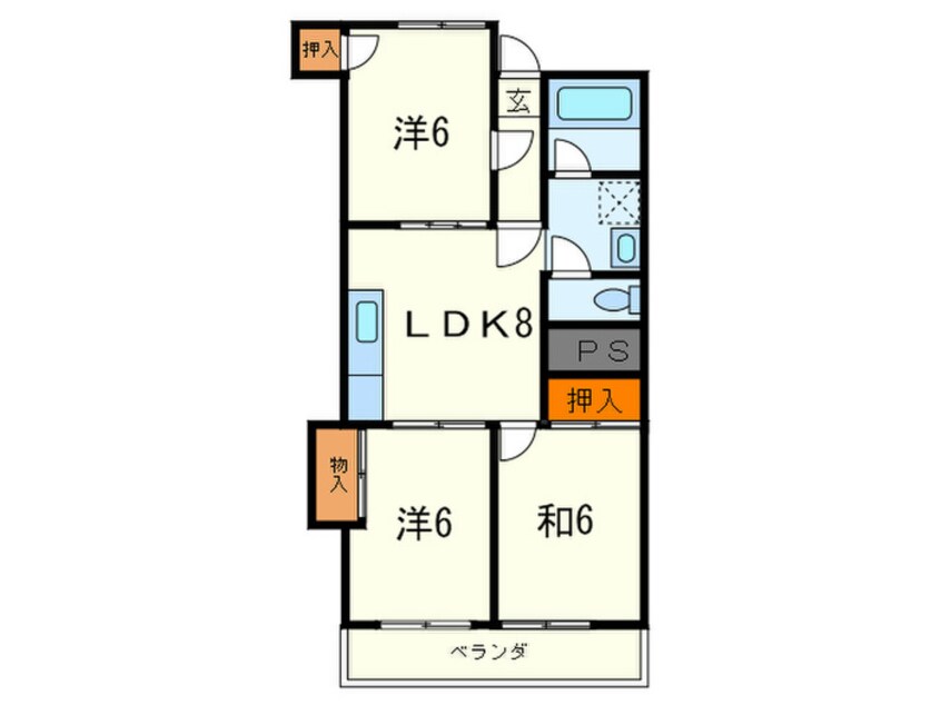 間取図 ＩＶＹ　ＣＯＵＲＴ　Ａ