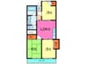 ＩＶＹ　ＣＯＵＲＴ　Ａ 3LDKの間取り
