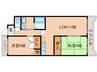 グランビア桂 2LDKの間取り