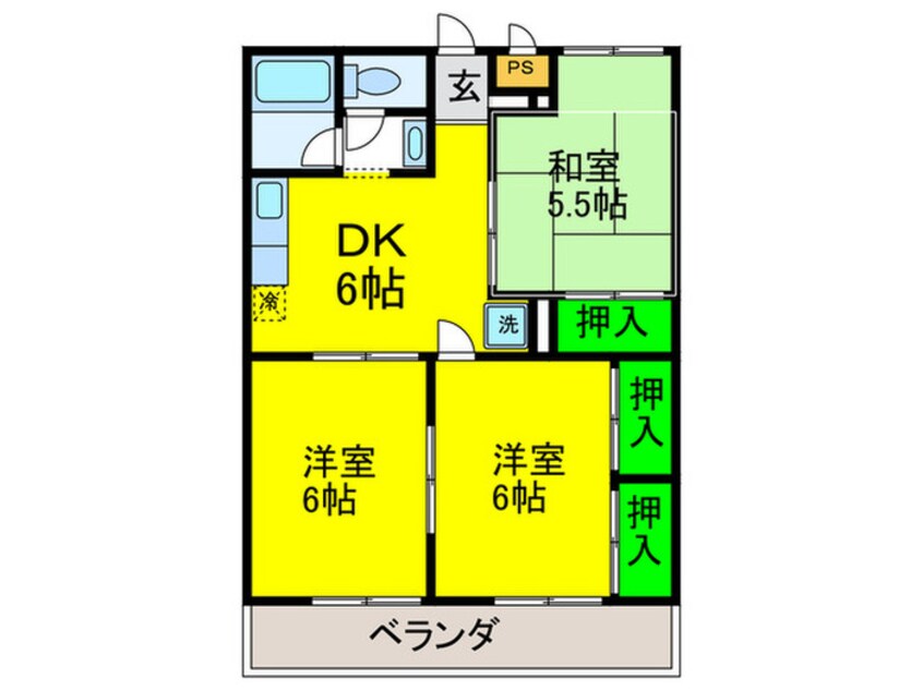 間取図 モアクレスト綾園