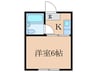 シティハウス両替町 1Kの間取り