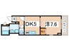 ソレア－ド昼ヶ丘 1DKの間取り