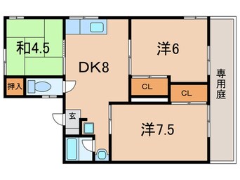 間取図 シティハイム歌敷山