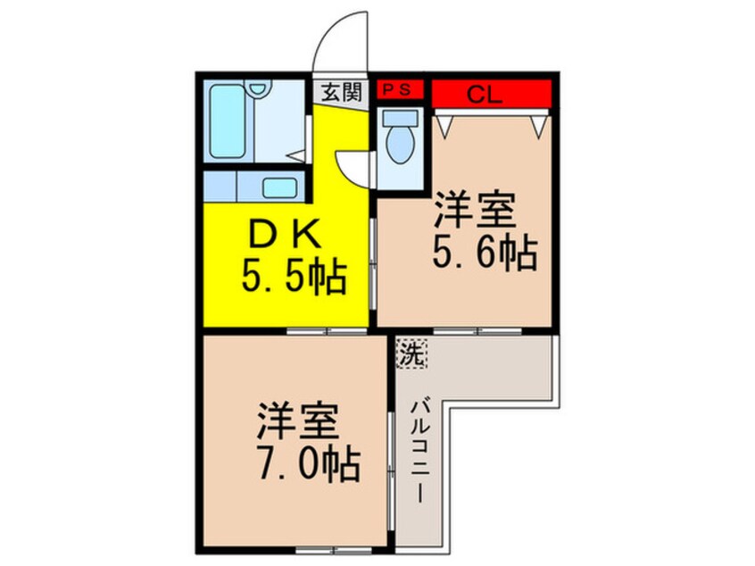 間取図 ロゼ幸町Ｂ棟(２０３)