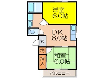 間取図 交久瀬ハイツＢ棟