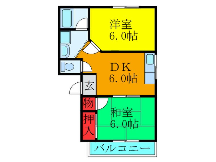 間取り図 交久瀬ハイツＢ棟