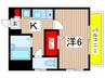 グランメ－ル笹川 1Kの間取り