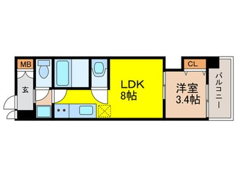間取図 Mv.ms大阪新加美