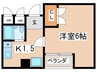 小松ビル 1Kの間取り