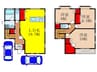 西川タウンハウス 3LDKの間取り