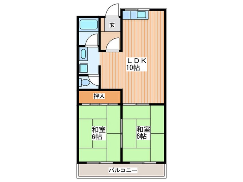 間取図 ｻﾝｴｽ原田