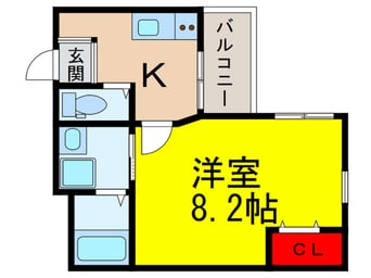 間取図 ｴﾇｴﾑｷｬﾗﾝﾄﾕｲｯﾄﾉｰｽ