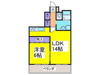 間取図 朝日プラザ天下茶屋Ⅱ（702）