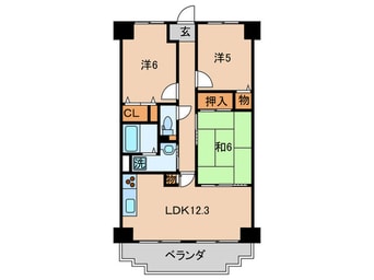 間取図 南海ハイライズフラット天下茶屋