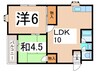 サン＆ピ－ス 2LDKの間取り