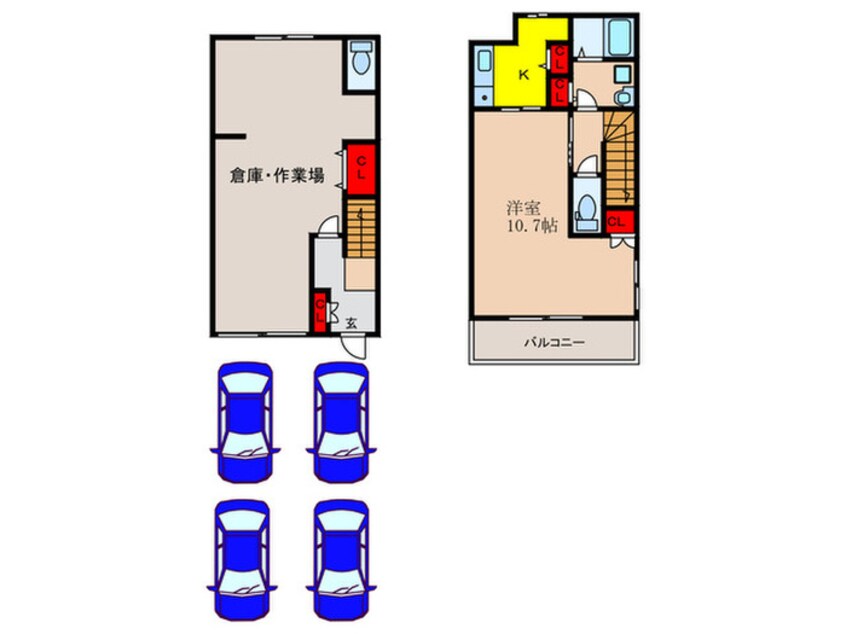 間取図 リーブルガレッジ