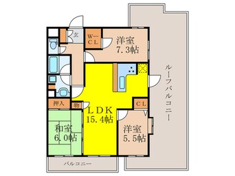 間取図 ﾌｧﾐｰﾙ江坂ｼﾃｨﾌﾟﾚｲｽ(1302)