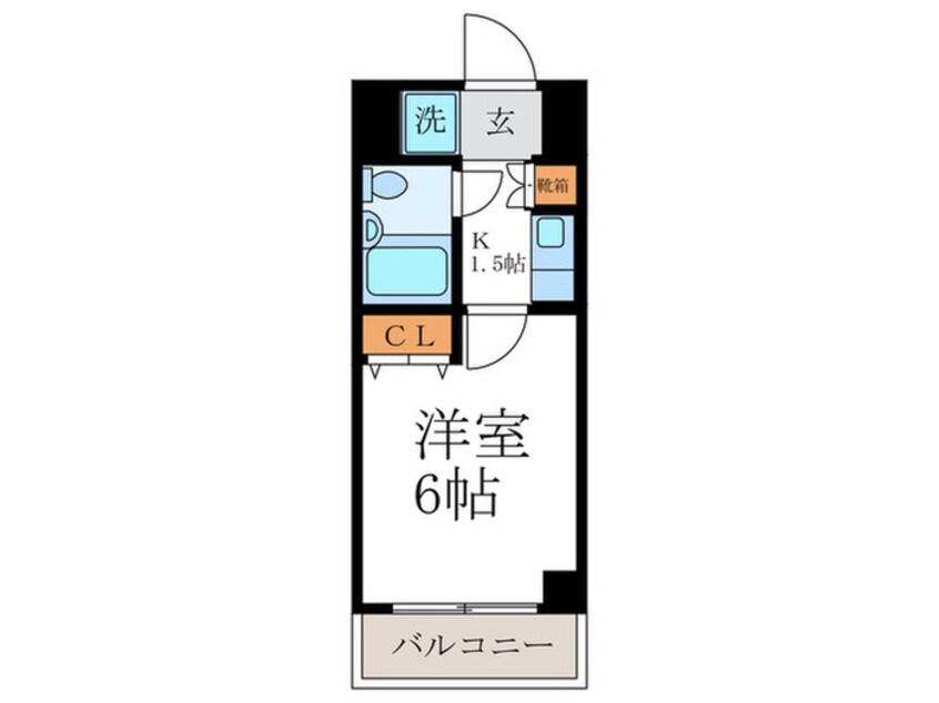 間取図 デトム・ワン一条通（1008）