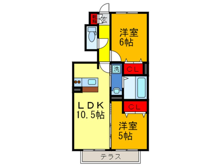 間取図 フロ－ラメゾンⅡ