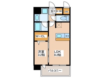 間取図 仮)ﾚｵﾝｺﾝﾌｫｰﾄ九条ｱﾙﾊﾞ(201)
