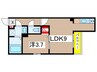 アコード水堂町 1LDKの間取り