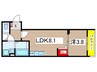 アコード水堂町 1LDKの間取り