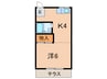 コーポ赤松 1Kの間取り